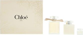 Chlo&eacute; Chlo&eacute; Womens Chloe Eau de Parfum 100ml, Body Lotion + Eau de 5ml Gift Set for Her - Rose - One Size