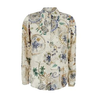Momoni Dames, Blouses & Shirts, Veelkleurig, Maat: M Viscose