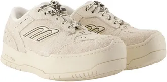 Balenciaga Womens Hamptons Sneakers - Balenciaga Leather Beige Calfskin Shoes