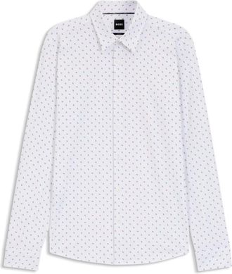 BOSS Printed slim-fit shirt in performance-stretch jersey