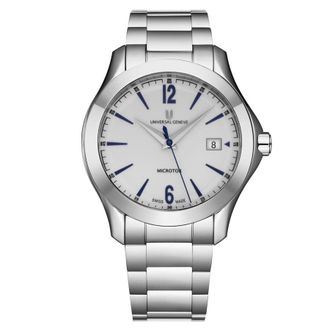 Universal Gen&egrave;ve Microtor Automatic Silver Dial Mens Watch 8101.126-008
