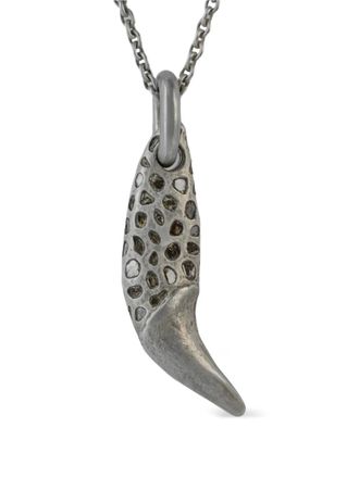 Parts Of Four bear-tooth pavé necklace - unisex - Sterling Silver/Diamond - One Size
