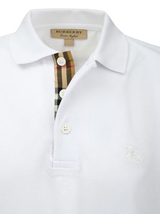 Burberry Cotton Collared Polo Shirt - White