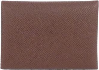 Herm&egrave;s Brown Epsom Leather Coin Purse/Coin Case (Pre-Owned)