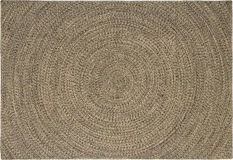 vidaXL Alfombra De &Aacute;rea Natural Y Negro 160 X 230 Cm Yute Vidaxl