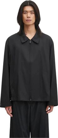 Yohji Yamamoto Jassen, Heren, Zwart, 2Xl, Wol, Verfijnde Wol Blouson