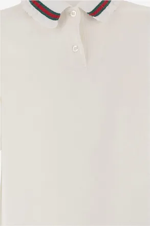 Gucci Cotton Piqu&eacute; Polo Shirt - White