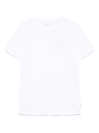 Les Deux T-shirt met geborduurd logo - Wit