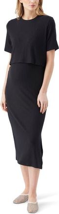 Ripe Ivy Rib Nursing Dress Black at Nordstrom, Size Xx-Large Au