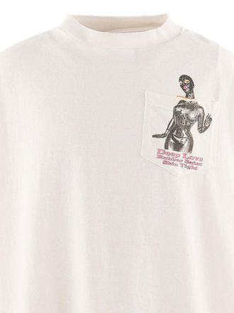 Saint Mxxxxxx Graphic Pocket T-Shirt - Cream