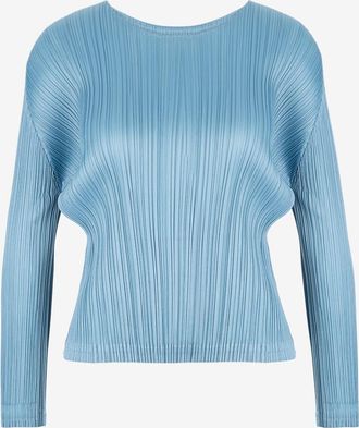 Issey Miyake Langarm-Plissee-Top Montly Colors January