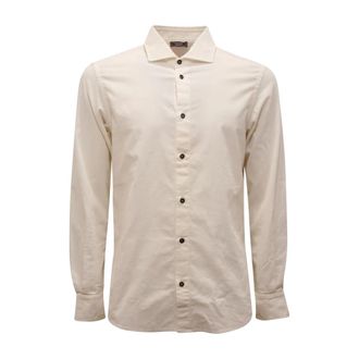 PESERICO Camicia Velluto Velvet Shirt - male - Peserico - Casual Shirts - White - S - Shirts