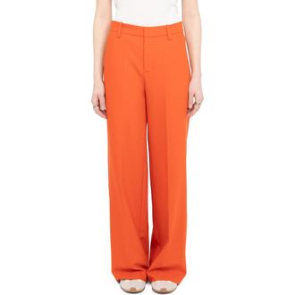 Zadig&Voltaire Wide Leg Pants in Tangerine at Nordstrom, Size 10 Us
