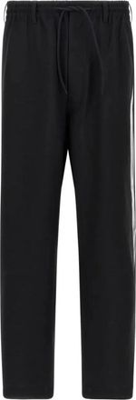 Yohji Yamamoto Sport Uniform Broek 3-Strepen - Heren - Sweatpants - Zwart - L - Polyester - Broeken