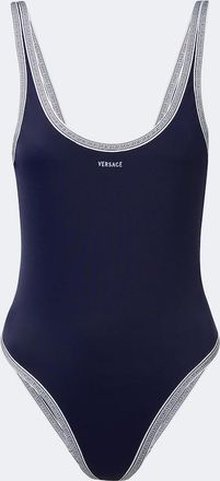 Versace Costume intero Greca con logo ricamato