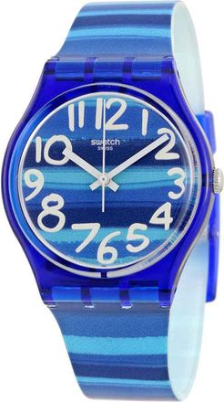 Swatch Linajola Blue Dial Blue Plastic Unisex Watch GN237