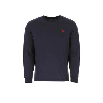 Polo Ralph Lauren Sweatshirts, male, Blue, Size: 2XL Cotton T-Shirt