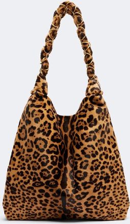 Saint Laurent Borsa a spalla Amalia con stampa leopardata