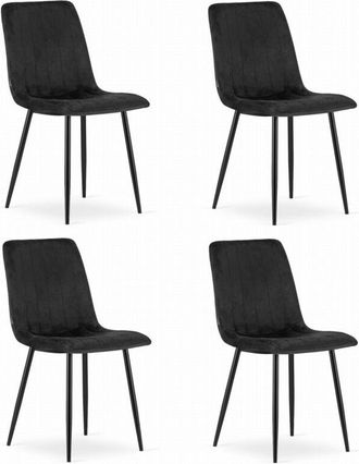 OEM Silla Lava - Terciopelo Negro X 4