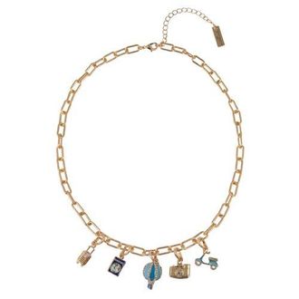 Hallmark Heart Charm Necklace in Gold - Travel at Nordstrom, Size 18