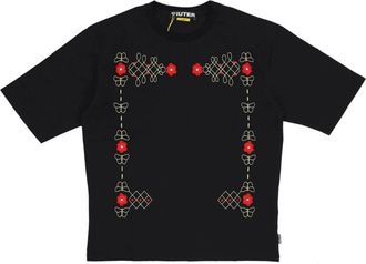 Iuter Zwarte Western Tee Korte Mouw Shirt - Heren - T-shirts - Zwart - XL - Katoen - Tops