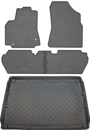 OEM Juego De Alfombrillas De Goma Para Coche Y Alfombrilla Para Maletero Para Citro&euml;n Berlingo Ii Van (5 Puertas) De 2008 A Agosto De 2018