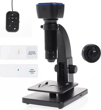 OEM Microscopio Biol&oacute;gico Negro Con C&aacute;mara Wifi De 5mp