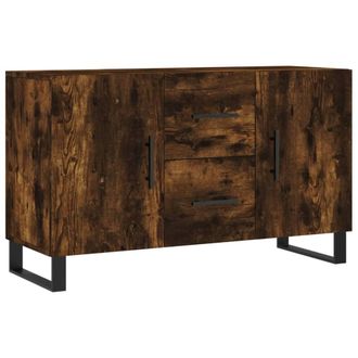 Berkfield Home Sideboard Smoked Oak 100x36x60 cm Engineered Wood in Brown | Size: 100 x 36 x 60 cm