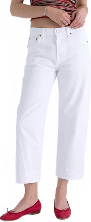 Pistola Denim Kacey Mid Rise Cuffed Boyfriend Jeans In Optic White