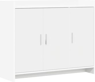 vidaXL Aparador Blanco 98,5 X 33 X 80 Cm Madera De Ingenier&iacute;a Vidaxl