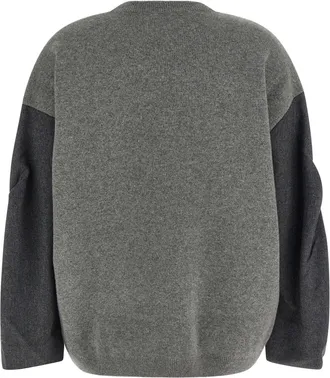 Nude Two-Tone Wool Blend Sweater - Gray