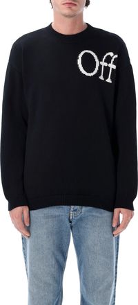 Off-white Bookish Black Typography Knit Sweater