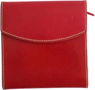 Ralph Lauren Pre-owned Leren Portemonnee - Dames - Vintage Accessoires - Rood - ONE Size - Leer - Vintage