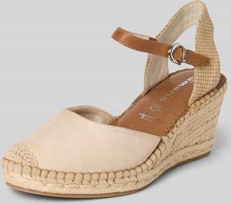 Tamaris Tamaris Espadrilles aus echtem Leder in Sand, Gr&ouml;&szlig;e 36