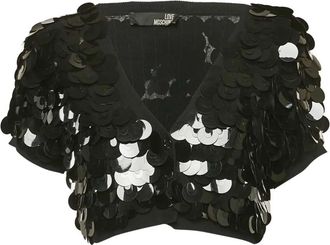 Moschino Vest met pailletten - Zwart