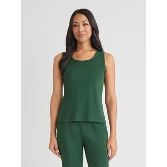 Misook Double Scoop Neck Mylana Knit Tank in Green at Nordstrom, Size Xx-Large