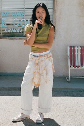 Pilcro Cade 100% Cotton Low-Slung Cargo Pants