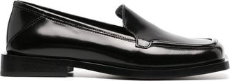 The Attico Micol asymmetric-toe leather loafers - women - Calf Leather/Calf Leather/Calf Leather - 36 - Black