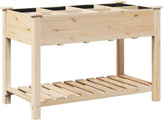 vidaXL Vidaxl - Maceta Para Jard&iacute;n Con Estante Beige 115 X 59 X 76.5 Cm