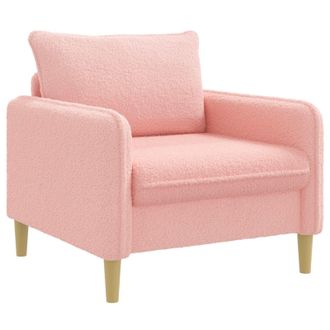 vidaXL Poltrona Xl Rosa Boucl&eacute; Vidaxl