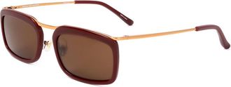Linda Farrow DRIES VAN NOTEN DVN74 C2 Womens Sunglasses Brown Size 51