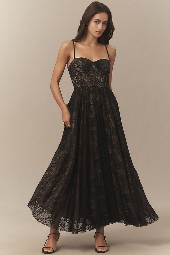 Amara Fit & Flare Pleated Midi Dress