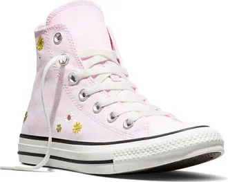 Converse Gender Inclusive Chuck Taylor All Star Floral Embroidered Canvas High Top Sneaker in New Found Bloom/In The Weeds at Nordstrom, Size 7.5