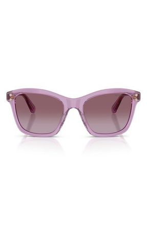 Swarovski 54mm Gradient Square Sunglasses in Transparent Amethyst /Violet at Nordstrom