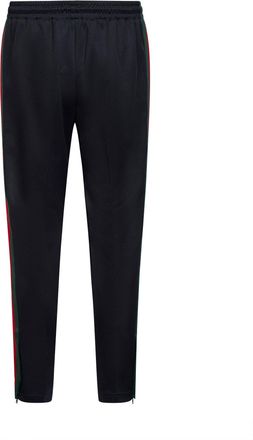 Gucci Mens Dark Blue Technical Jersey Jogging Trousers Polyester