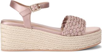 Carvela Womens Treccia Flatform Sandals - Blush Fabric - Size UK 5