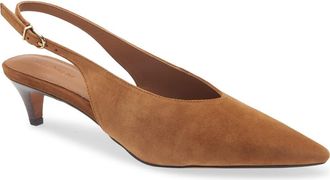 Madewell Emilie Pointed Toe Slingback Pump in Russet at Nordstrom Rack, Size 7.5