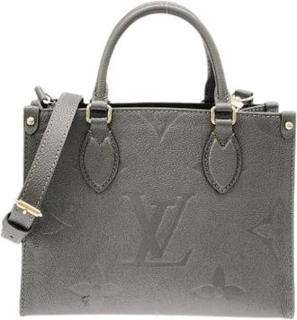 Louis Vuitton Pre-owned On The Go Monogram Empreinte Tas - Dames - Vintage Handtas - Grijs - ONE Size - Leer - Vintage