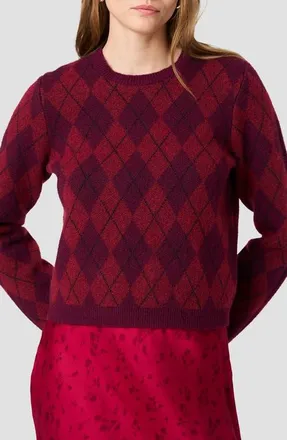 French Connection Koda Argyle Jacquard Knit Sweater at Nordstrom, Size X-Small