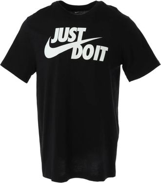 Nike Grafische Tee met Stijlvolle Print - Heren - Sportshirts - Zwart - M - Katoen - Fitness